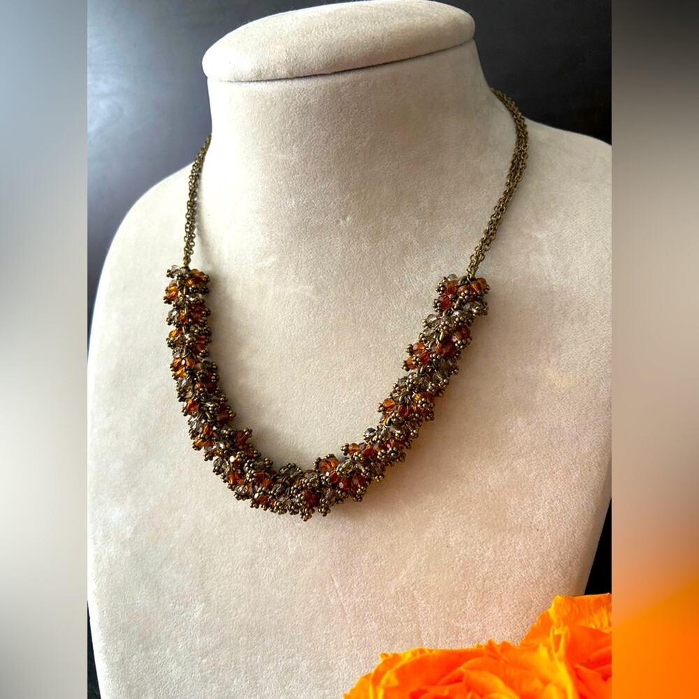 LOFT Jewelry: Brown/Purple Glass Bead Rope Necklace